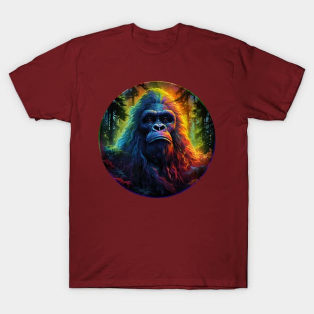 Bigfoot, King of the Forest T-Shirt by wumples